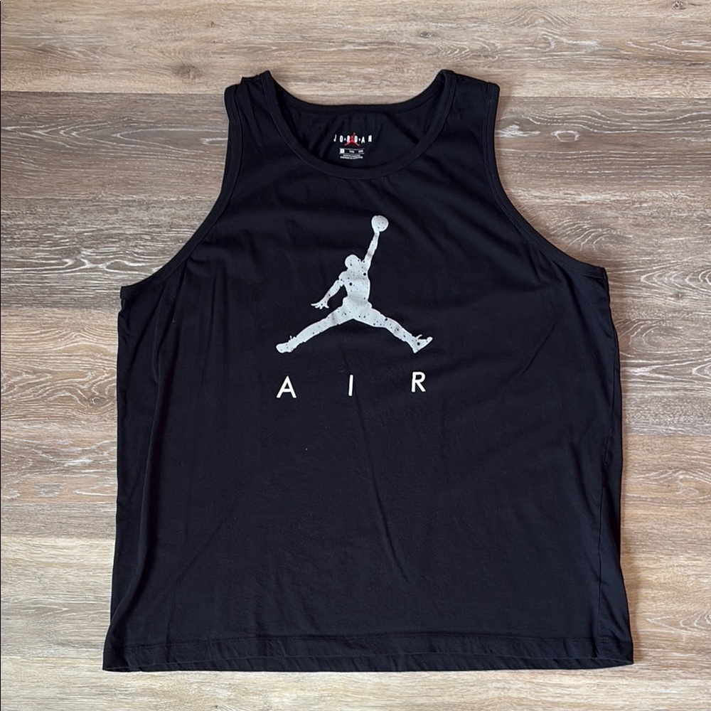 Jordan Black Tank Top with White Logo